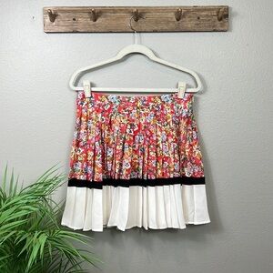 Pim + Larkin Floral Pleated Skirt Medium